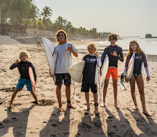 family enjoying surfing at puro surf